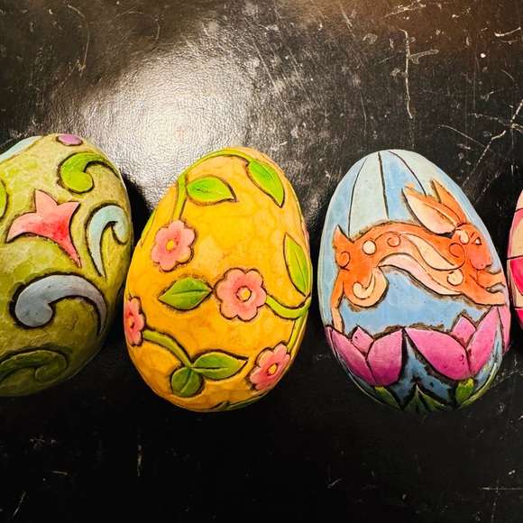 Jim Shore "Hunting Eggs, Finding Joy" -  Easter Basket 5 Eggs Spring Box Set - Picture 8 of 10